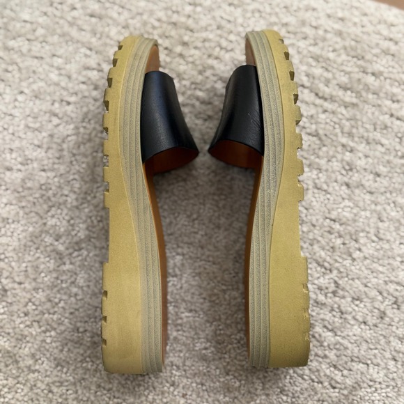 See By Chloe Black Leather Platform Slide Sandals Women 8.5 - Picture 5 of 9